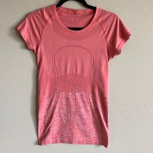 Salmon Lululemon swiftly tech short sleeve shirt